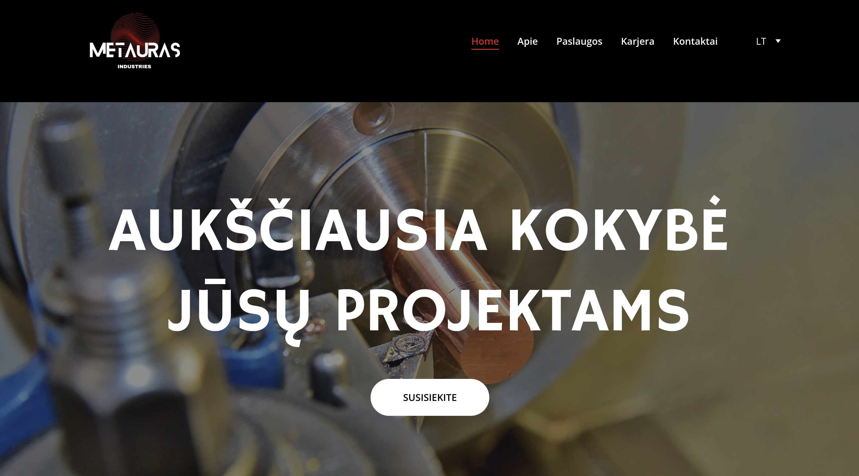 Metalinių konstrukcijų gamybos pavyzdys